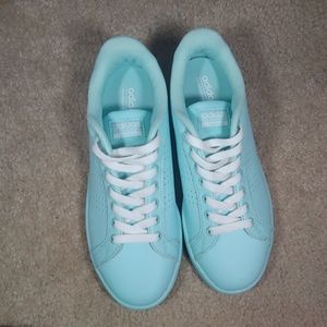 baby blue adidas cloudfoam sneakers